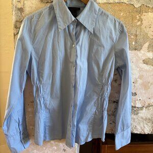 The Limited Stretch Button Down Long Sleeves Shirt - Blue - Size L.